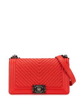 CHANEL Pre-Owned 2014-2015 mittelgroße Boy Flap Umhängetasche - Orange von CHANEL Pre-Owned