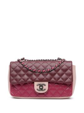 CHANEL Pre-Owned 2014-2015 Paris Edinburgh mittelgroße Tricolor Single Flap Schultertasche - Rot von CHANEL Pre-Owned