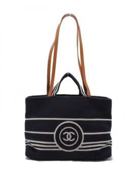 CHANEL Pre-Owned 2014-2015 große CC Tote Bag aus Denim - Blau von CHANEL Pre-Owned