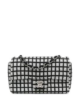 CHANEL Pre-Owned 2014 mini Classic Ribbon Umhängetasche mit Double Flap - Weiß von CHANEL Pre-Owned