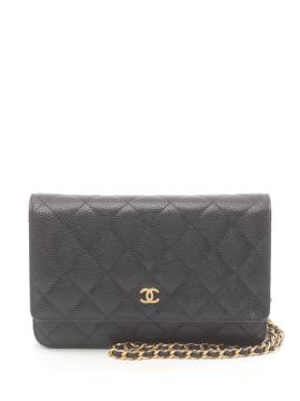 CHANEL Pre-Owned 2015-2016 Portemonnaie mit Kettenriemen und Rautensteppung - Schwarz von CHANEL Pre-Owned