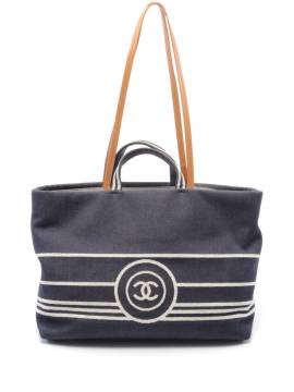 CHANEL Pre-Owned 2016-2017 Tote Bag aus Denim mit CC - Blau von CHANEL Pre-Owned