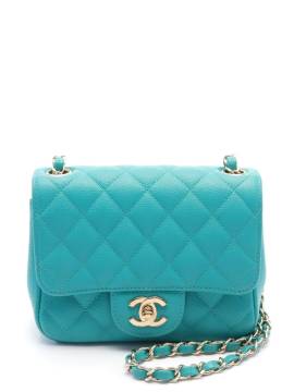 CHANEL Pre-Owned 2016-2017 mini Square Classic Flap Schultertasche - Blau von CHANEL Pre-Owned