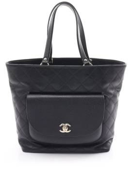 CHANEL Pre-Owned 2017-2018 CC Tote Bag mit Rautensteppung - Schwarz von CHANEL Pre-Owned