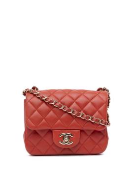 CHANEL Pre-Owned 2017-2018 mini Square Classic Single Flap Umhängetasche - Rot von CHANEL Pre-Owned