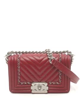 CHANEL Pre-Owned 2017-2018 Chanel Boy Schultertasche - Rot von CHANEL Pre-Owned