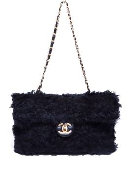 CHANEL Pre-Owned 2017 Schultertasche aus Faux Fur - Schwarz von CHANEL Pre-Owned