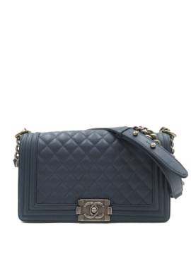 CHANEL Pre-Owned 2018-2019 Boy Chanel Schultertasche - Blau von CHANEL Pre-Owned