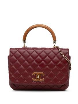 CHANEL Pre-Owned 2018-2019 gesteppte Knock on Wood Satchel-Tasche mit CC - Rot von CHANEL Pre-Owned