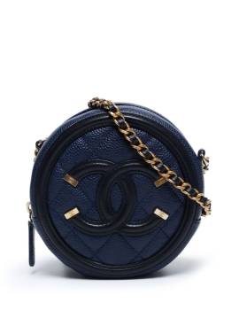 CHANEL Pre-Owned 2018-2019 mini Filigree Schultertasche - Blau von CHANEL Pre-Owned