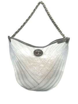 CHANEL Pre-Owned 2018 Droplet Hobo-Tasche aus PVC - Grau von CHANEL Pre-Owned