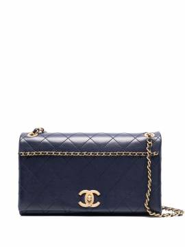 CHANEL Pre-Owned 2018 Gesteppte Schultertasche - Blau von CHANEL Pre-Owned