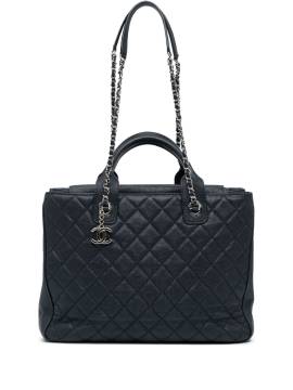 CHANEL Pre-Owned 2018 große gesteppte Caviar Urban Companion Tote Satchel-Tasche - Blau von CHANEL Pre-Owned