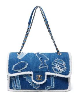 CHANEL Pre-Owned 2019 Hieroglyph Flap Schultertasche - Blau von CHANEL Pre-Owned