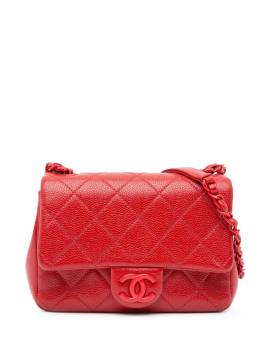 CHANEL Pre-Owned 2019 mini Square Incognito Flap Umhängetasche - Rot von CHANEL Pre-Owned