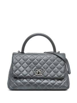 CHANEL Pre-Owned 2019 kleine Coco Satchel-Tasche aus Kalbsleder mit Steppung - Grau von CHANEL Pre-Owned