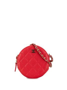 CHANEL Pre-Owned 2019 gesteppte Clutch aus Kaviarleder mit Kettenriemen - Rot von CHANEL Pre-Owned