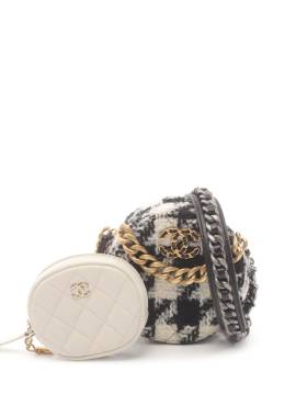 CHANEL Pre-Owned 2019 Schultertasche mit Hahnentrittmuster - Weiß von CHANEL Pre-Owned