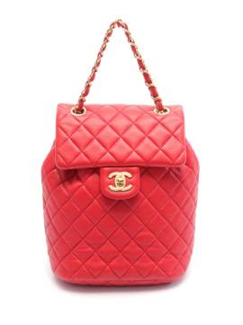 CHANEL Pre-Owned 2019 pre-owned Rucksack mit Diamantsteppung - Rot von CHANEL Pre-Owned