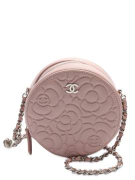 CHANEL Pre-Owned 2019 runde Camellia Clutch mit Kette - Rosa von CHANEL Pre-Owned