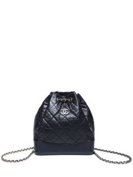 CHANEL Pre-Owned 2020-2021 Gabrielle Rucksack mit Kette - Schwarz von CHANEL Pre-Owned