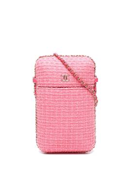 CHANEL Pre-Owned 2020-2021 Tweed Chain Around Schultertasche - Rosa von CHANEL Pre-Owned