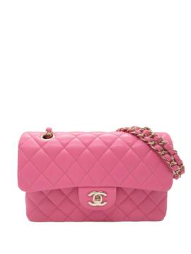 CHANEL Pre-Owned 2020-2021 mittelgroße Double Flap Schultertasche - Rosa von CHANEL Pre-Owned