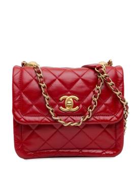 CHANEL Pre-Owned 2020 mini Soft Square Flap Satchel-Tasche mit Steppung - Rot von CHANEL Pre-Owned