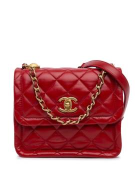 CHANEL Pre-Owned 2020 mini Soft Square Flap Satchel-Tasche mit Steppung - Rot von CHANEL Pre-Owned