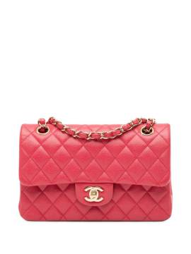 CHANEL Pre-Owned 2020 kleine Classic Caviar Double Flap Schultertasche - Rosa von CHANEL Pre-Owned