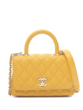 CHANEL Pre-Owned 2020 mini Handtasche mit CC-Motiv - Gelb von CHANEL Pre-Owned