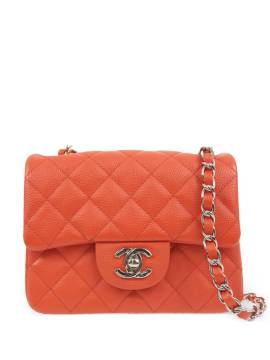 CHANEL Pre-Owned 2020 mini Classic Square Flap Schultertasche - Orange von CHANEL Pre-Owned