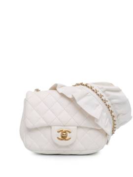 CHANEL Pre-Owned 2020 mini Square Romance Single Flap Umhängetasche aus Lammleder - Weiß von CHANEL Pre-Owned