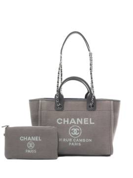 CHANEL Pre-Owned 2020s kleine Deauville Tote Bag - Grau von CHANEL Pre-Owned