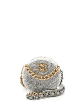 CHANEL Pre-Owned 2021-2022 19 Round Schultertasche - Grau von CHANEL Pre-Owned