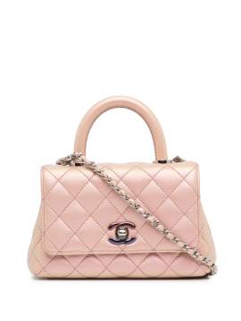 CHANEL Pre-Owned 2021-2023 extra mini schillernde Caviar Coco Satchel-Tasche - Rosa von CHANEL Pre-Owned