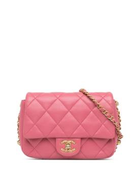 CHANEL Pre-Owned 2021-2023 kleine Dynasty Flap Umhängetasche mit Steppung - Rosa von CHANEL Pre-Owned