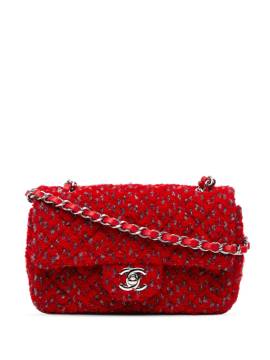 CHANEL Pre-Owned 2021-2024 Mini Rectangular Classic Tweed Flap crossbody bag - Rot von CHANEL Pre-Owned