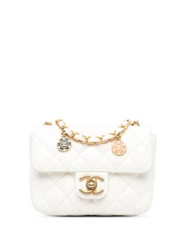 CHANEL Pre-Owned 2021-2024 mini Square Classic Casino Royale Single Flap Umhängetasche - Weiß von CHANEL Pre-Owned