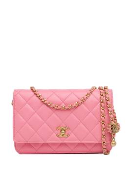 CHANEL Pre-Owned 2021-2024 Pearl Crush Portemonnaie mit Kettenriemen - Rosa von CHANEL Pre-Owned