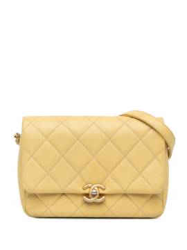 CHANEL Pre-Owned 2021-2024 kleine Melody Flap Umhängetasche - Gelb von CHANEL Pre-Owned