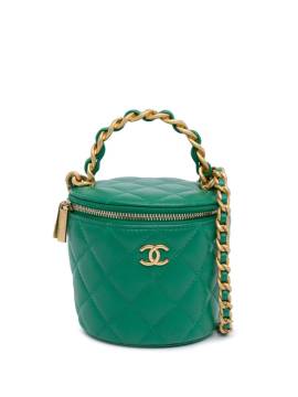 CHANEL Pre-Owned 2021-2024 gesteppte Afternoon Tea Kosmetiktasche mit Kettenriemen - Grün von CHANEL Pre-Owned