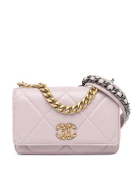 CHANEL Pre-Owned 2021-2024 gestepptes Portemonnaie mit Kettenriemen 19cm - Rosa von CHANEL Pre-Owned