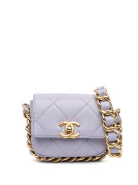 CHANEL Pre-Owned 2021-2024 mini Framing Chain Flap Umhängetasche - Violett von CHANEL Pre-Owned