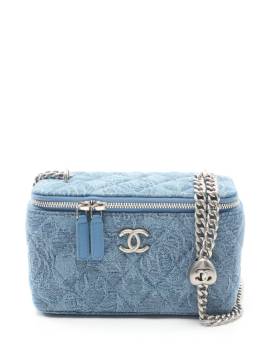 CHANEL Pre-Owned 2021 Kosmetiktasche aus Camélia-Jacquard - Blau von CHANEL Pre-Owned