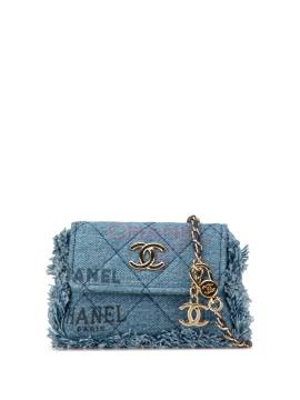 CHANEL Pre-Owned 2021 mini Denim Mood Clutch mit Kette - Blau von CHANEL Pre-Owned