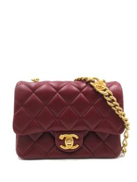 CHANEL Pre-Owned 2021 pre-owned mini Classic Flap Schultertasche - Rot von CHANEL Pre-Owned