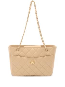 CHANEL Pre-Owned 2021 kleiner Shopper mit Rautensteppung - Nude von CHANEL Pre-Owned