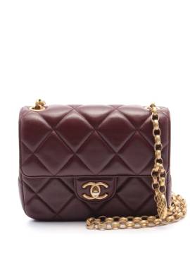 CHANEL Pre-Owned 2021 mini Square CC Flap Schultertasche - Rot von CHANEL Pre-Owned