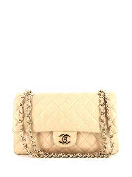 CHANEL Pre-Owned 2022 mittelgroße Schultertasche mit Double Flap - Nude von CHANEL Pre-Owned